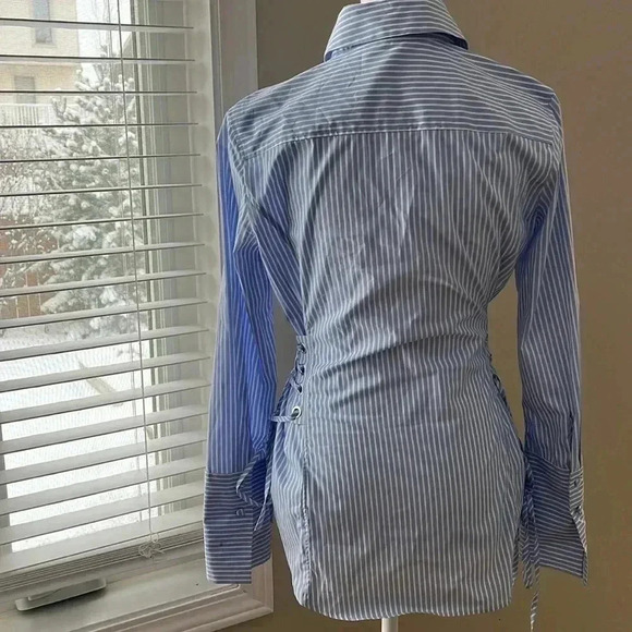 [N1/US4]Marc Cain Collections Women's  Blue Straps Blouse-NWOT - Picture 10 of 16